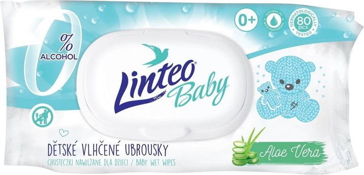 Linteo Baby Vlhčené ubrousky s Aloe Vera 80 ks