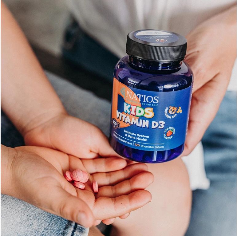 Natios Kids Vitamin D3, 400 IU 120 tablet