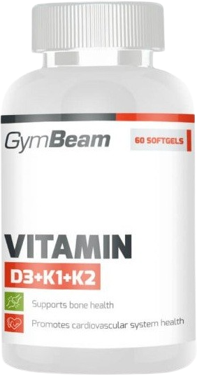GymBeam D3+K1+K2 vitamin 120 kapszula