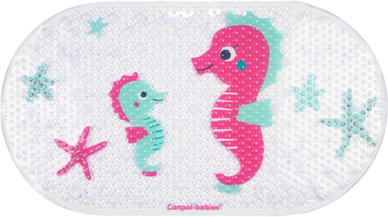 Canpol babies Protiskluzová podložka do vany LOVE&SEA růžová