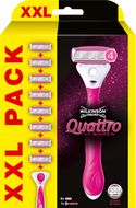 Wilkinson Sword Quattro for Women XXL Strojek + náhradní hlavice 8 ks