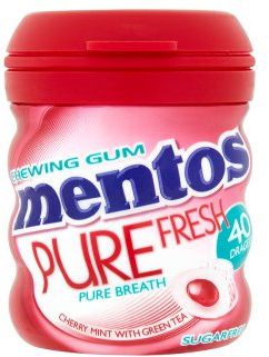 Mentos GUM PURE FRESH Cherry Mint 60g drg.40