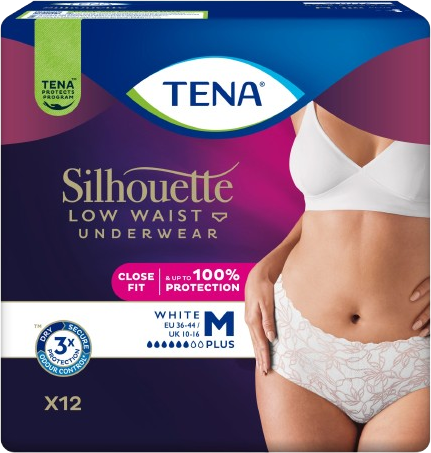 Tena Silhouette Plus White M inkontinenční kalhotky 12 ks