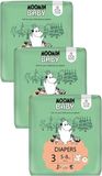 Moomin baby 3 Midi 5–8 kg, měsíční balení eko plen 144 ks
