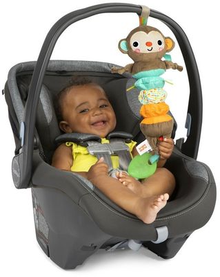 Bright Starts Hračka s melodií na C kroužku Pull, Play & Boogie™ opice 0m+