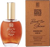 Dripping Gold Born to Shine hydratační olej na tělo se třpytkami, bronzový 50 ml