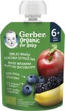 Gerber Organic kapsička jablko, banán, borůvka a ostružina 90 g