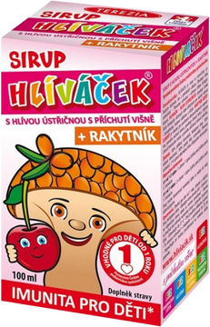 Terezia HLÍVÁČEK sirup s hlívou a rakytníkem s příchutí višně 100 ml