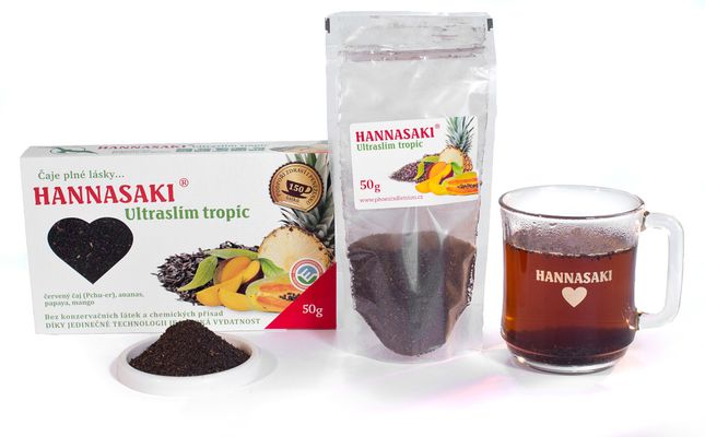 Hannasaki Ultraslim tropic červený čaj s ovocím 50 g