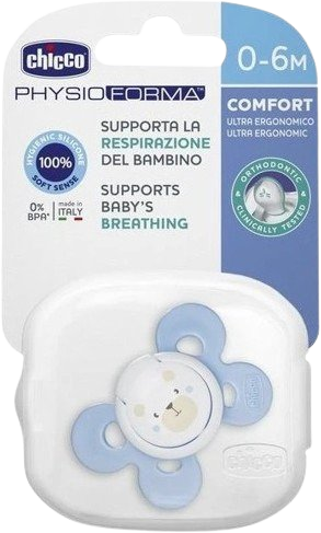 Chicco Šidítko Physio Comfort silikonové méďa/tečky 2 ks
