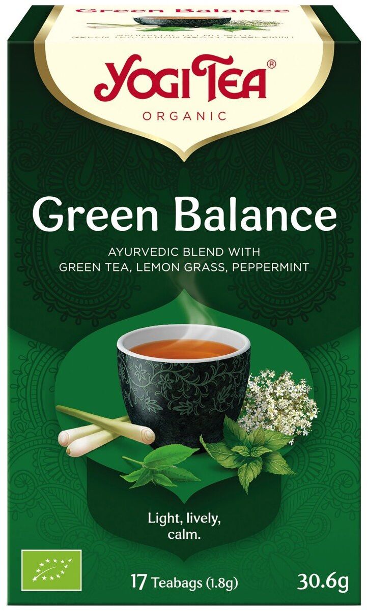 Yogi Tea BIO Čaj Zelená rovnováha 17 sáčků