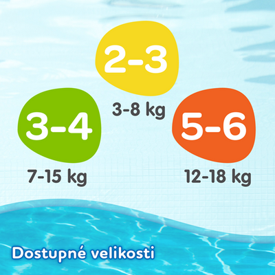 Huggies® Plenky do vody Little Swimmers pro kojence a batolata s váhou 7–15kg 12 ks