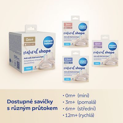 Canpol babies Savička k lahvi Natural Shape 12m+, 2 ks