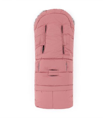 Petite&Mars Set zimní fusak Arctic 4v1 + rukavice na kočárek Furry Old Rose