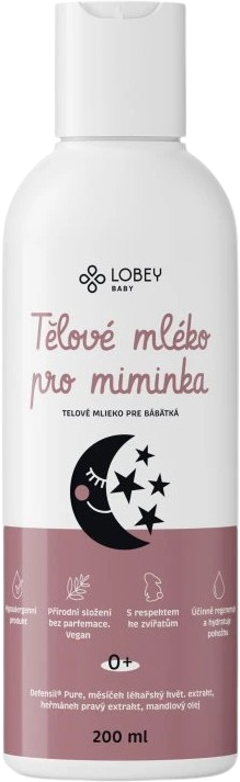 Lobey Tělové mléko pro miminka 200 ml