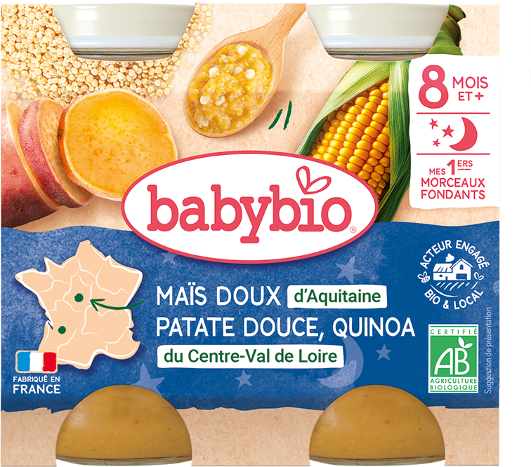 Babybio Bio sladká kukuřice, sladké brambory a quinoa 2 x 200 g