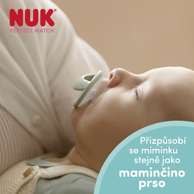 Nuk Dudlík Perfect Match GREEN/BLUE 0-6m BOX 2 ks