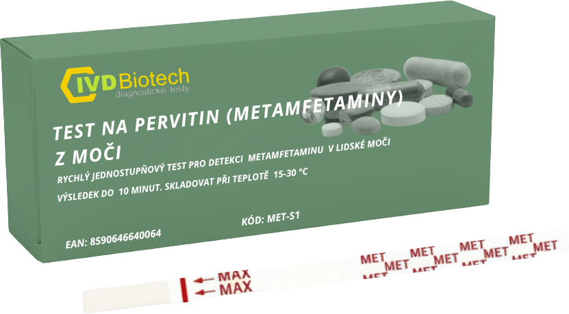 BMSS Drogový test na pervitin (metamfetaminy) z moči 2 ks