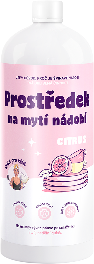 Úklid pro klid Prostředek na mytí nádobí Citrus 1 l