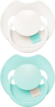 LOVI Dudlík silikonový dynamický PRIME Tutti Frutti 0-6m, Lagoon/Mint Cream 2 ks