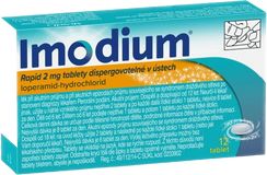 Imodium Rapid 2 mg dispergovatelné v ústech 12 tablet