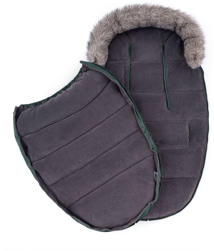 Petite&Mars Set zimní fusak Comfy 4v1 + rukavice na kočárek Fjora Veritable Khaki