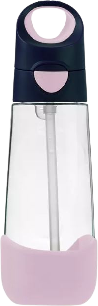 B.box Lahev na pití s brčkem indigo/růžová 600 ml