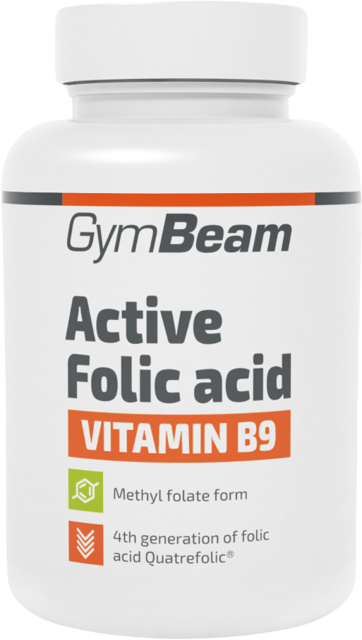 GymBeam Active Folic acid (vitamín B9) 60 kapslí