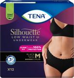 Tena Silhouette Plus Black M inkontinenční kalhotky 12 ks