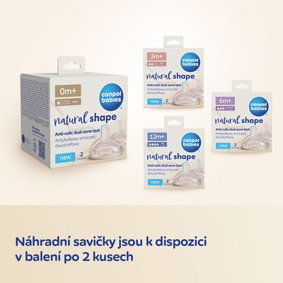 Canpol babies Lahev antikoliková Natural Shape 150 ml