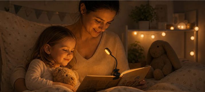 Melatime Read, LED lampička na čtení bez modré složky s klipem