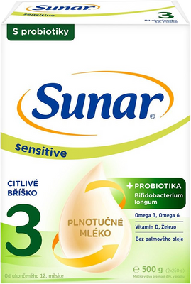 Sunar Sensitive 3 batolecí mléko, 500 g