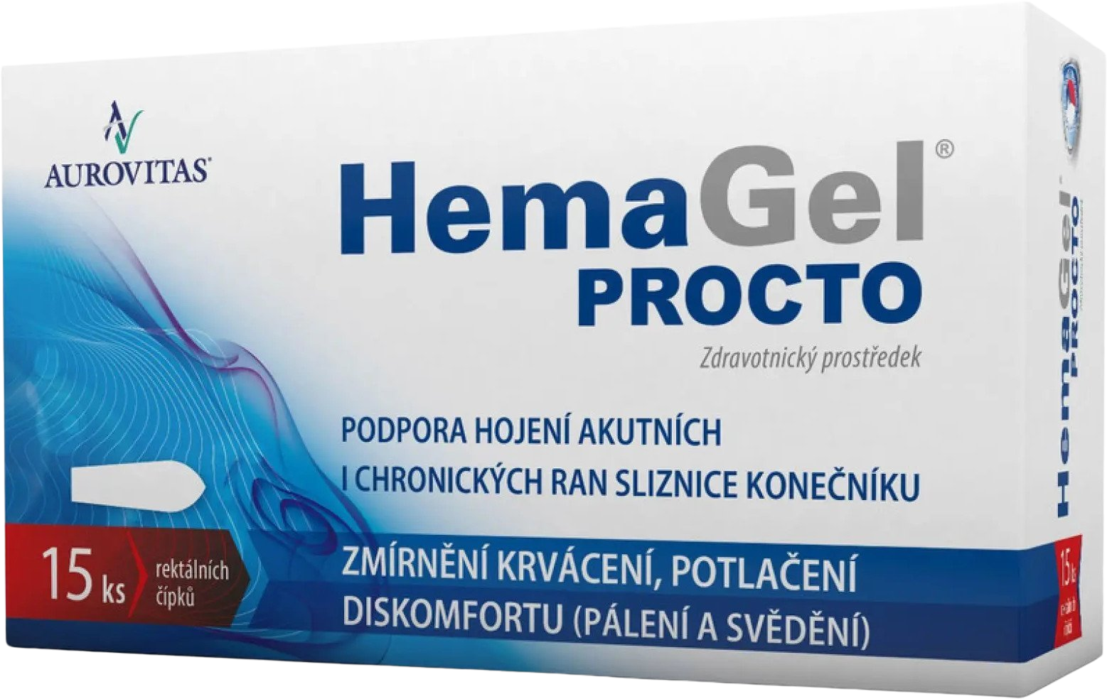 HemaGel PROCTO Rektální čípky 15 ks
