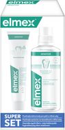 Elmex Sensitive Super set ústní voda 400 ml + zubní pasta 75 ml