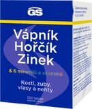 GS Vápník, hořčík, zinek 130 tablet