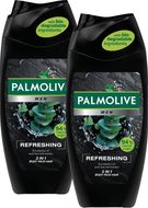 Palmolive Men Refreshing sprchový gel 3v1 pro muže 2 x 250 ml