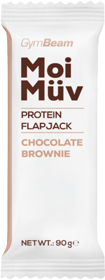 GymBeam MoiMüv Protein Flapjack čokoládové brownie 90 g