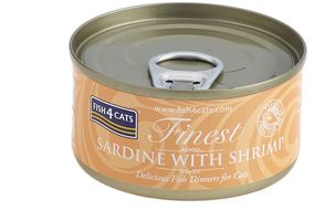 Fish4Cats Konzerva pro kočky Finest sardinka s krevetami 70 g