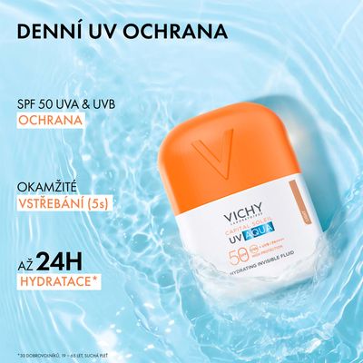 Vichy Capital soleil UV aqua fluid SPF50, tónovaný light 50 ml