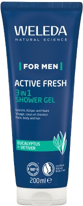 Weleda For Men Active Fresh 3v1 Sprchový gel 200 ml