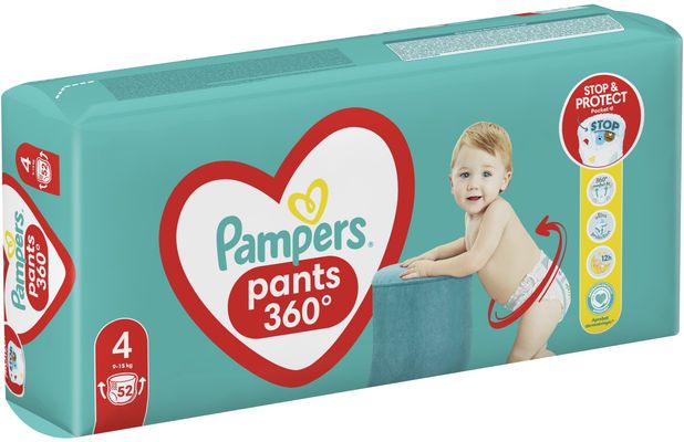Pampers Active Baby Pants Kalhotkové plenky vel. 4, 9-15 kg, 52 ks