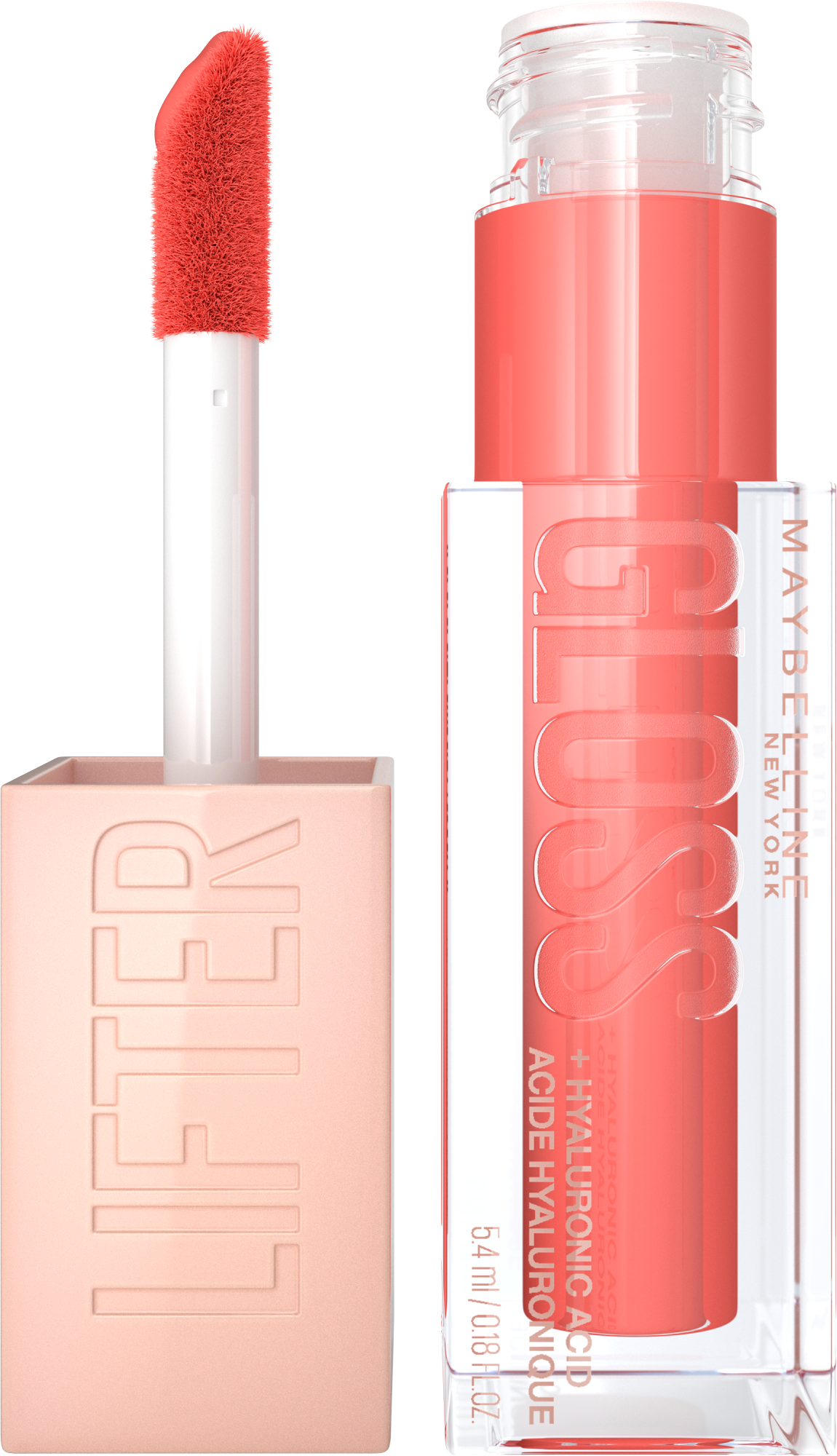 Maybelline New York New York Lifter Gloss 22 Peach Ring lesk na rty, 5.4 ml