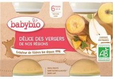 Babybio ovocný príkrm ovocná zmes 2 x 130 g