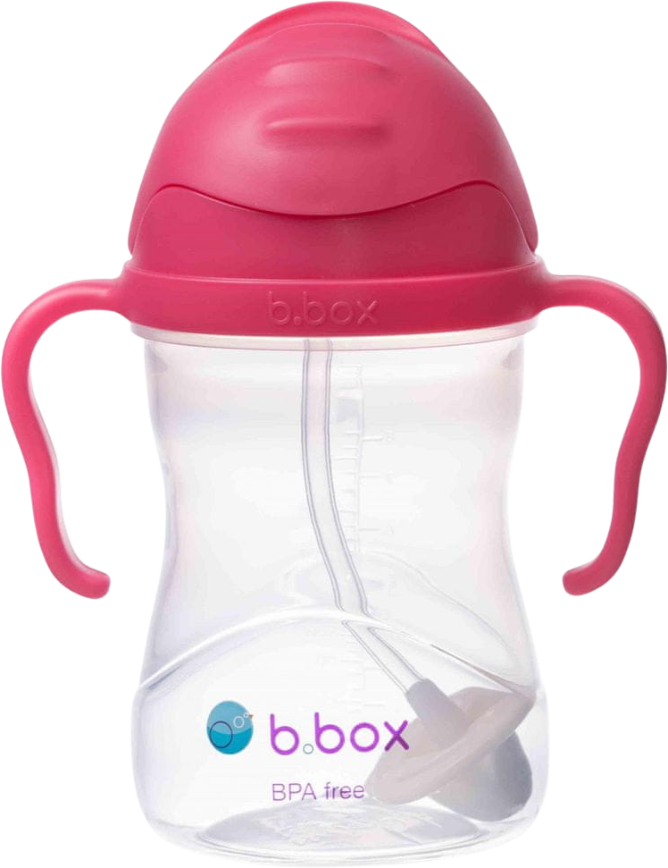 B.box Hrneček s brčkem, Malina 240 ml