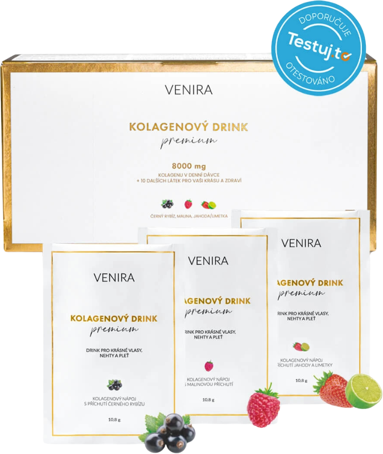 Venira Premium kolagenový drink, mix příchutí 30 x 10.8 g