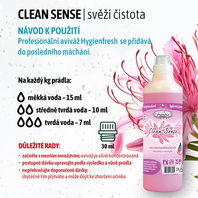 HygienFresh Deo aviváž Clean Sense 1 l