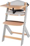 Kinderkraft Židlička jídelní Enock s polstrováním Grey wooden
