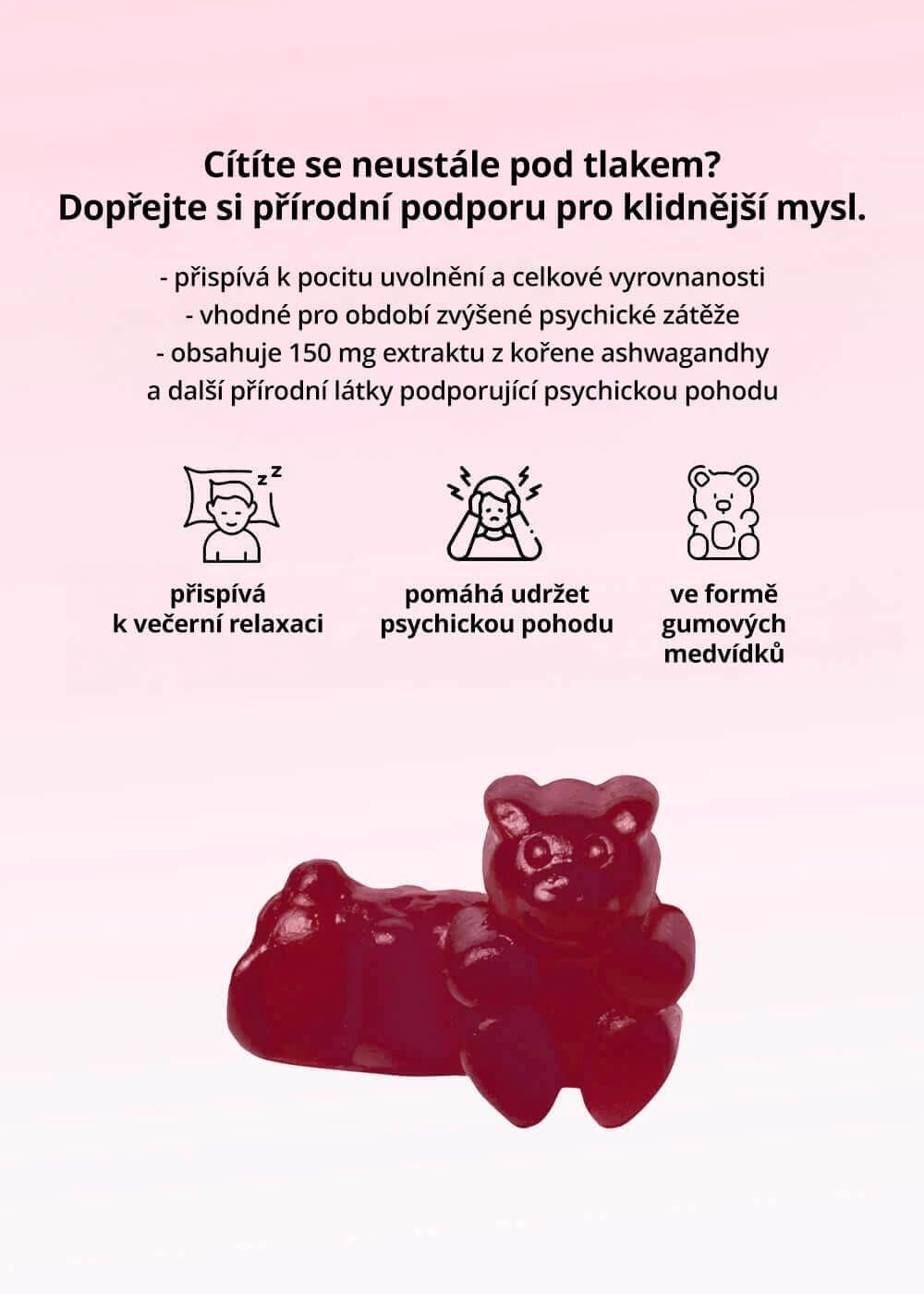 Venira stop stress & relax - medvídci proti stresu lesní plody 60 ks