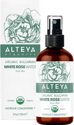 Alteya Organics BIO Růžová voda z bílé růže v skle 120 ml
