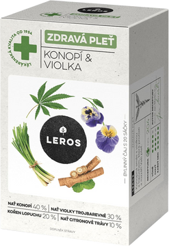 Leros Zdravá pleť konopí&violka sáčky 20 x 1.5 g